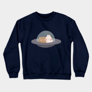 Bunny and bear UFO Crewneck Sweatshirt